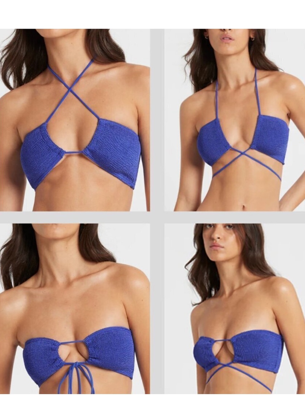 NWT Bond-eye margarita multiway bandeau in  lapis blue shimmer one size